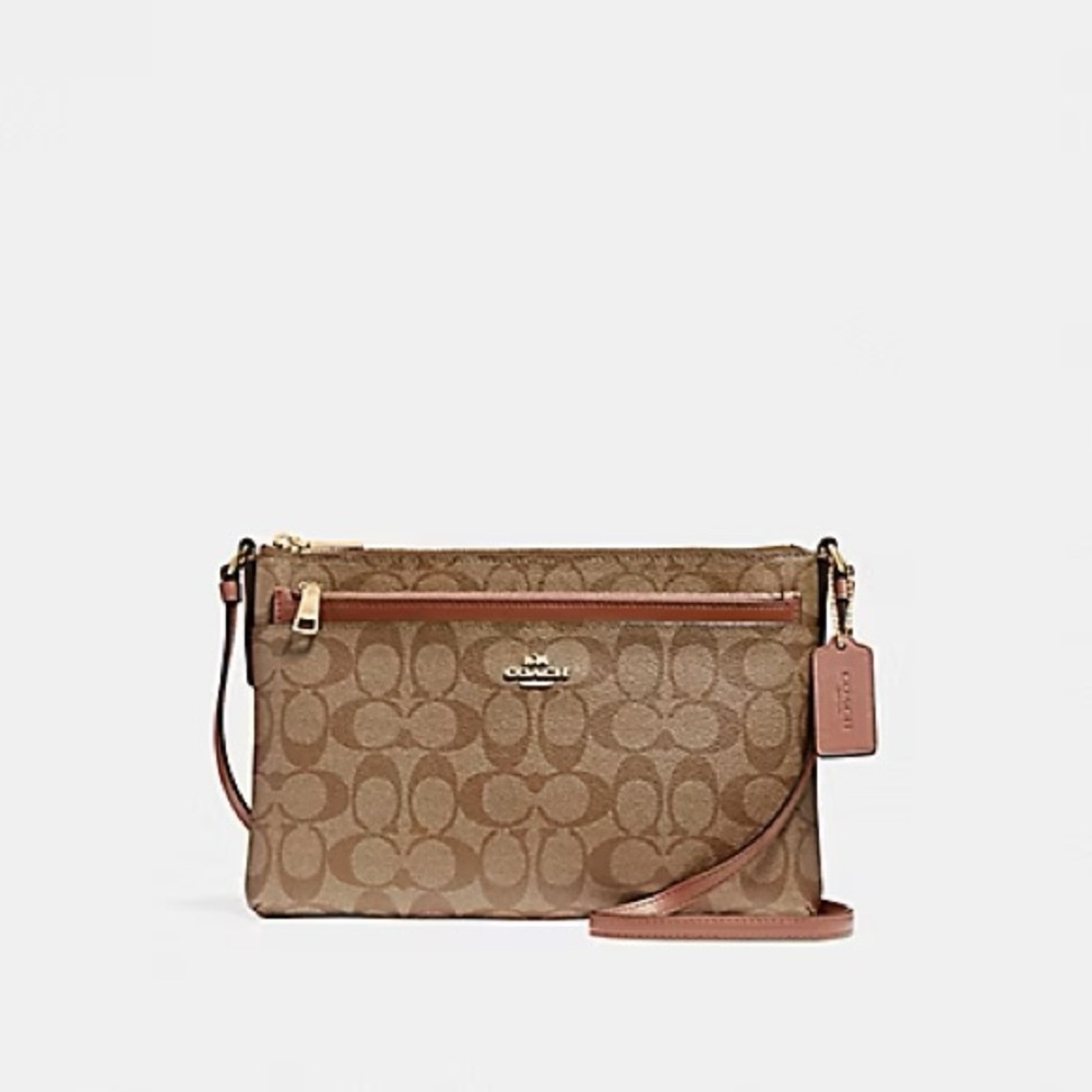 Coach Signature Tan Crossbody Bag